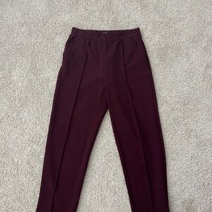 LOFT Burgundy Ankle Pants